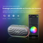 SpaceBox Haut-parleur avec FM, lumières personnalisables, égaliseur
