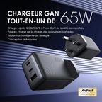 HyperGaN 65 65W Kit de Chargeur mural