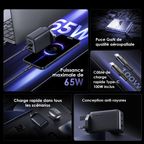 HyperGaN 65 65W Kit de Chargeur mural