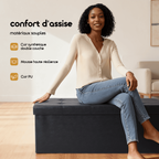 Cozy Plus Grand Coffre Pouf Pliable pour Rangement