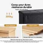 Cozy Plus Grand Coffre Pouf Pliable pour Rangement