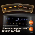NutriFry S1 Ultra Friteuse à air chaud 1500 W, 6 L, avec écran tactile et contrôle via application