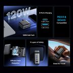 HyperGaN C120F 120W GaN 4-Ports  Charger