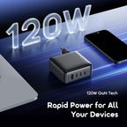 HyperGaN C120F 120W GaN 4-Ports  Charger