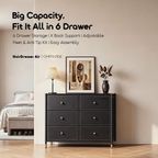 NoirDresser Air Spacious Sturdy Storage Dresser with 6 Drawers