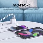 PowerGaN 25 طقم شاحن حائط بقوة 25 واط