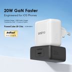 PowerCube 20 Chic 20W GaN Wall Charger Kit with Type-C to Type-C Cable