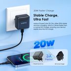 PowerCube 20 Chic 20W GaN Wall Charger Kit with Type-C to Type-C Cable