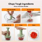 GrateSpin 2 in 1 Stainless Press Chopper & Spinner Set