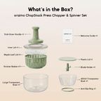 GrateSpin 2 in 1 Stainless Press Chopper & Spinner Set