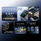 watch 6 max 1.83'' Full Touch 28-Day Smart Watch