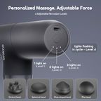 NovaShot Air Pistolet de massage 4 têtes soulagement ciblé