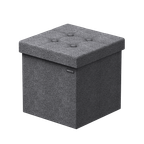 Cozy Pouf de rangement pliable multifonctionnel