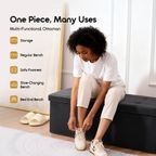 Cozy Plus Grand Coffre Pouf Pliable pour Rangement