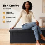 Cozy Plus Grand Coffre Pouf Pliable pour Rangement