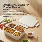 FreshBento Antibacterial PP Double Layer Bento Box