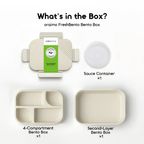 FreshBento Antibacterial PP Double Layer Bento Box