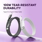 BraidLine 100W Type-C-to Type-C Tear-Resistant Durability Data Cable