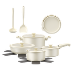 PureHarvest Set Versatile Convenient Ceramic Cookware Set (17pcs)