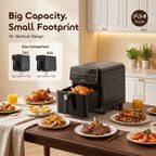Intellifry 9L 230°C Dual Side Flip Free Air Fryer