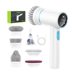 Ultra Cleaner Scrubber Cordless 1.5H Runtime Electric Spin Brush with 5 Replacement Heads