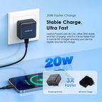 PowerCube 20 Chic 20W GaN Wall Charger Kit with Type-C to Lightning Cable