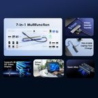 PowerTrans USB-C Hub 7-in-1 Multi-Functional Adapter Docking Station