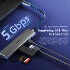 PowerTrans USB-C Hub 7-in-1 Multi-Functional Adapter Docking Station