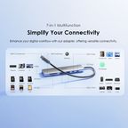 PowerTrans USB-C Hub 7-in-1 Multi-Functional Adapter Docking Station