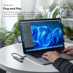 PowerTrans USB-C Hub 7-in-1 Multi-Functional Adapter Docking Station