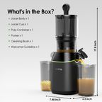 EasyJuice 108mm Diameter 800ML Slow Juicer