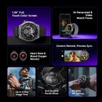 Watch Nova RV 1.39" HD Video Watch Faces IP68 Smart Watch