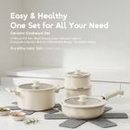 PureHarvest Set Versatile Convenient Ceramic Cookware Set (17pcs)