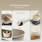 PureHarvest Set Versatile Convenient Ceramic Cookware Set (17pcs)