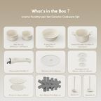 PureHarvest Set Versatile Convenient Ceramic Cookware Set (17pcs)