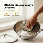 ChefFlare Durable Premium Stainless Steel Deep Fry Pan