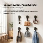 SnapMount Easy Install Heavy-Duty Vacuum Suction Cup Hooks (6pcs)