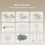 PureHarvest Set Versatile Convenient Ceramic Cookware Set (17pcs)