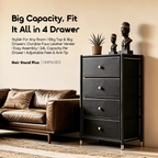 Noir Stand Plus Spacious and Stylish Storage Dresser