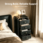 Noir Stand Plus Spacious and Stylish Storage Dresser