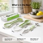 Fruit Carving and Melon Baller Tool Versatile Creative 6 in 1 Fruit Tool Set