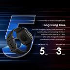 Watch Nova V ساعة فيديو عالية الدقة مقاس 2.01 بوصة تواجه ساعة ذكية