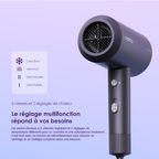 SmartHairDryer 1800W d'ions négatifs  sèche-cheveux