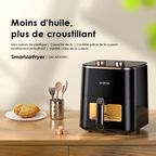 SmartAirFryer Friteuse à air intelligente visible de 1500 W