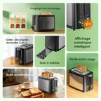 SmartToaster 950W Grille-pain 3-en-1 avec