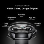 Watch Pro NT Montre intelligente alimentée par l'IA AMOLED de 1,43 pouces