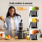 EasyJuice Extracteur de jus lent de 108 mm de diamètre