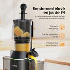 EasyJuice Extracteur de jus lent de 108 mm de diamètre