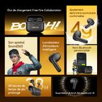 SpaceBuds Air Freefire 38 Heures Localisateur Intelligent Écouteurs Sans Fil Véritables