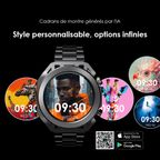 Watch Pro X montre connectée AMOLED 1.43'' IP68 avec 2 boîtiers et bracelets remplaçables